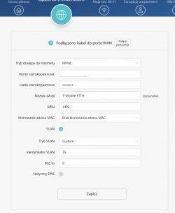 T-Mobile Fiber Optic Package: Configuring TP-Link Archer A6 AC1200 Router with PPPoE, VLAN, 802.1Q