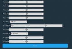 Pin configuration for Meetoo smart plug in user interface.