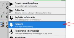 Menu kontekstowe z zaznaczoną opcją Pobierz.