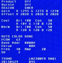 Acer S236HL LED - Migotanie i utrata ostrości z 30% matrycy z lewej linie