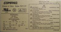 Compaq series PDP117P model: PS-7171-1CF1 załącza się na sekundę.