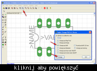 Jak zmienić rozamiar padów w dip18 na raz w EAGLE?