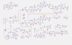 Electronic schematic diagram of the Garrett Ace 250 metal detector.