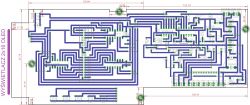 Schemat PCB z procesorem Atmega328, wyświetlaczem OLED i złączami.