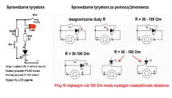 Sprawdzenie poprawności działania tyrystora NXP BT152 800R