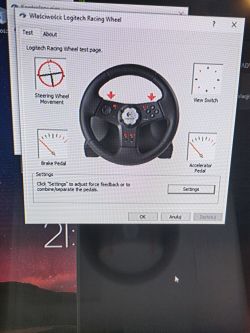 Połączenie przewodów kolorowych pedałów z kierownicą Logitech Racing Wheel