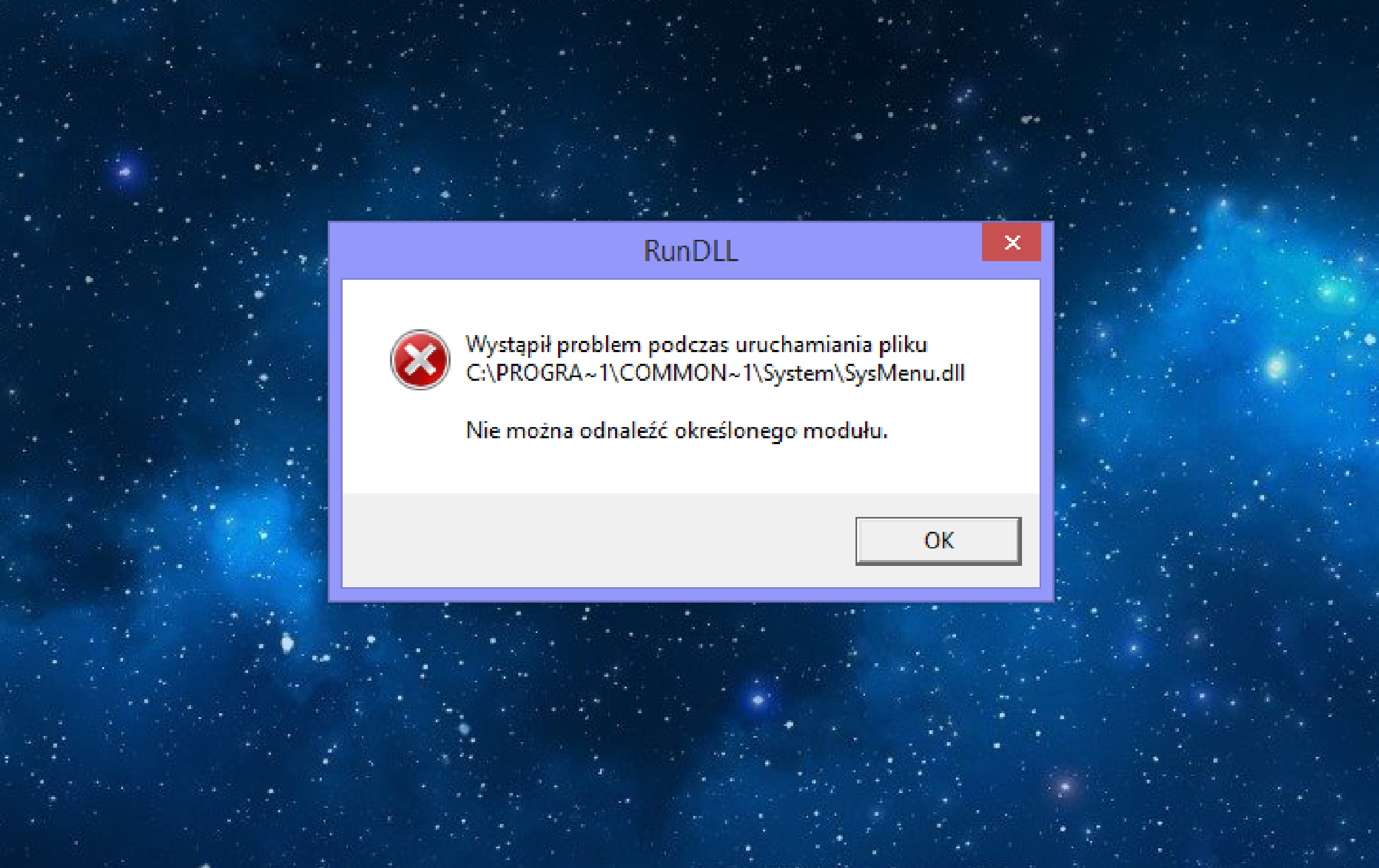 Błąd systemowy "Error rundll". Co robić?