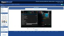 Interfejs OpenWebif z ustawieniami audio/wideo.