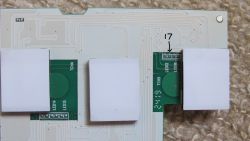 Portion of a circuit board with labels LED12 and GPIO17