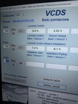 Audi A3 1.6 MPI 102KM BSE - P0172 i P0136, duże spalanie paliwa