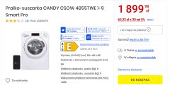Pralko-suszarka CANDY CSOW 4855TWE 1-9 w cenie 1899,99 zł z oceną 3,5 gwiazdki