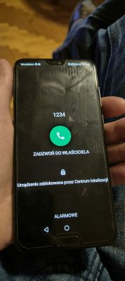Huawei P20 Pro – blokada ekranu po PIN SIM i hasło Google, brak dostępu do danych