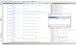 Screenshot of binary code analysis software.