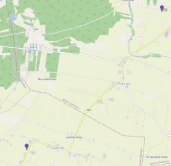 Mapa lokalizacji z zaznaczonymi masztami i drogami