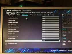 Ekran UEFI BIOS Utility w trybie zaawansowanym, pokazujący ustawienia Ai Tweaker.