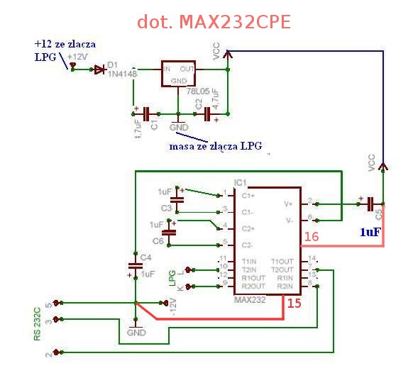 Interface na MAX232 i Program DiegoG3 3.0.3.2 brak komunikacji