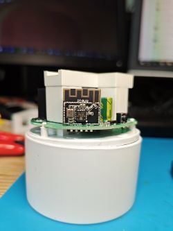 DT-BL02 module mounted on a PCB, placed inside a white casing.
