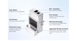 Image showing Sonoff THR316D relay with labeled features.
