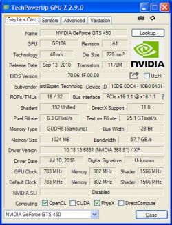 [Sprzedam] Gainward Geforce GTS 450 1GB GDDR5 - Sprzedana, Linki do Zdjęć