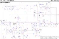 HP LP2475W - monitor martwy, brak głównego zasilania 24V, 12V, napięcie Vcc za niskie