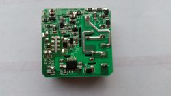 Printed Circuit Board with Electronic Module Close-up of a printed circuit board with electronic components.