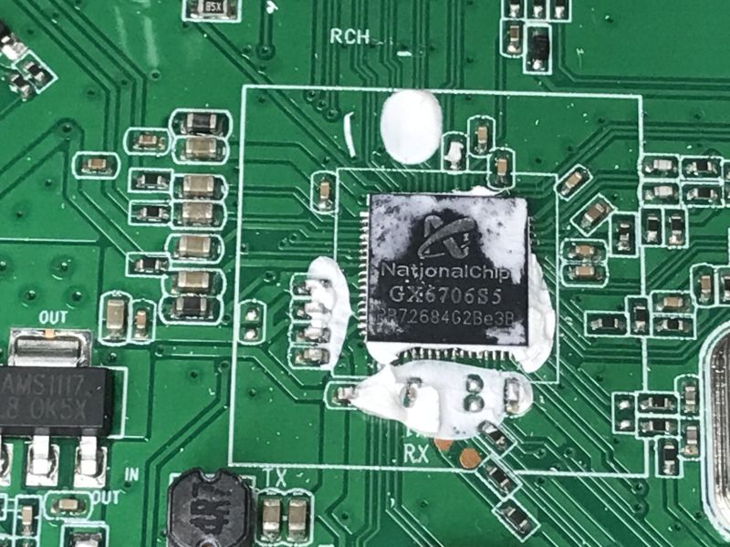 Interior and flash analysis of the DVBT-T2/HEVC decoder DVBT005-SH Shark