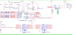 Fragment schematu USB‑C z układem RTS5448 i przełącznikiem zasilania UT4, zaznaczonym zieloną strzałką