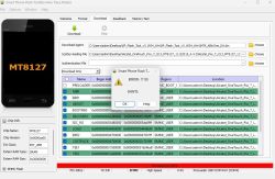 Komunikat błędu w programie SP Flash Tool podczas próby flashowania tabletu MT8127.