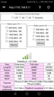 Jaką antenę do LTE 800 wybrać na odległość ok 8km(Huawei B525)?