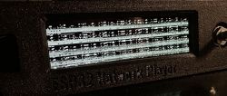 ESP32 screen displaying a distorted image with interference.