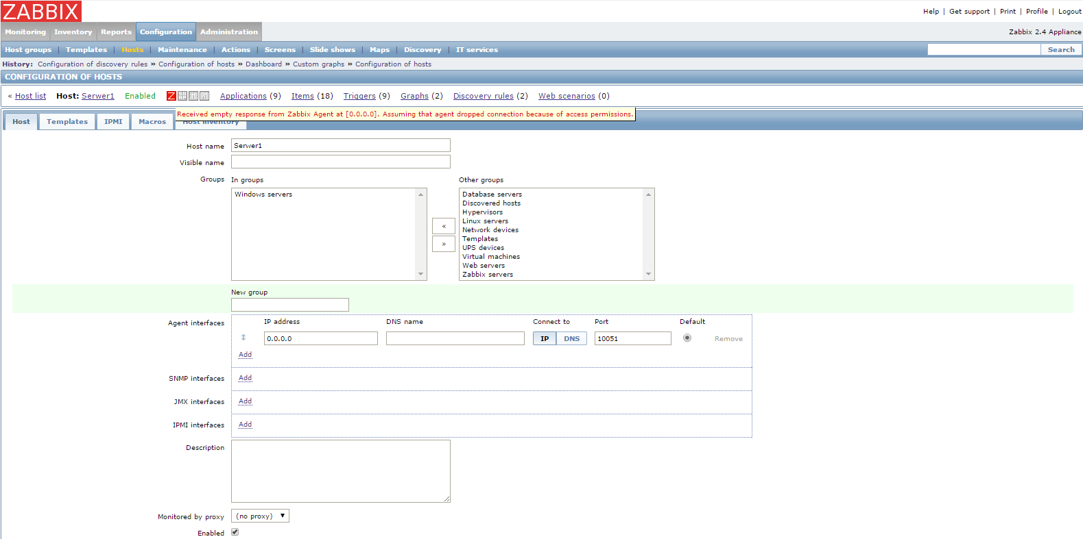 Add to monitoring