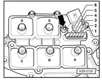 Schemat położenia kabli od cewek w Passat B5 2.3 VR5 150 KM
