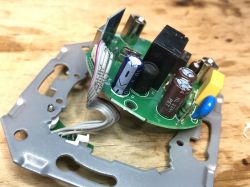 Inside the AVATTO N-WOT10-EU-W Socket Interior of the AVATTO N-WOT10-EU-W electric socket with visible electronic components.
