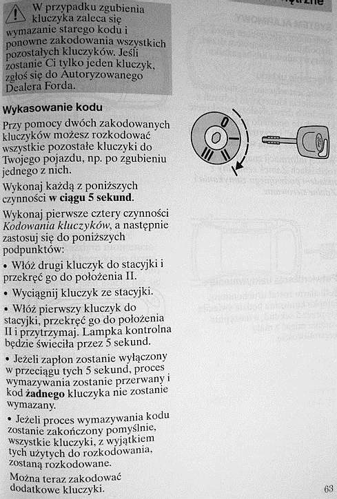 Centralny zamek ford escort