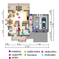 Instalacja alarmowa+monitoring domu jednorodzinnego