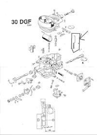 Cinquecento 700 gaźnik Weber 30 DGF dźwignia przepustnicy