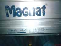 Magnat Classic 360W. Wypalony tranzystor i płytka drukowana.