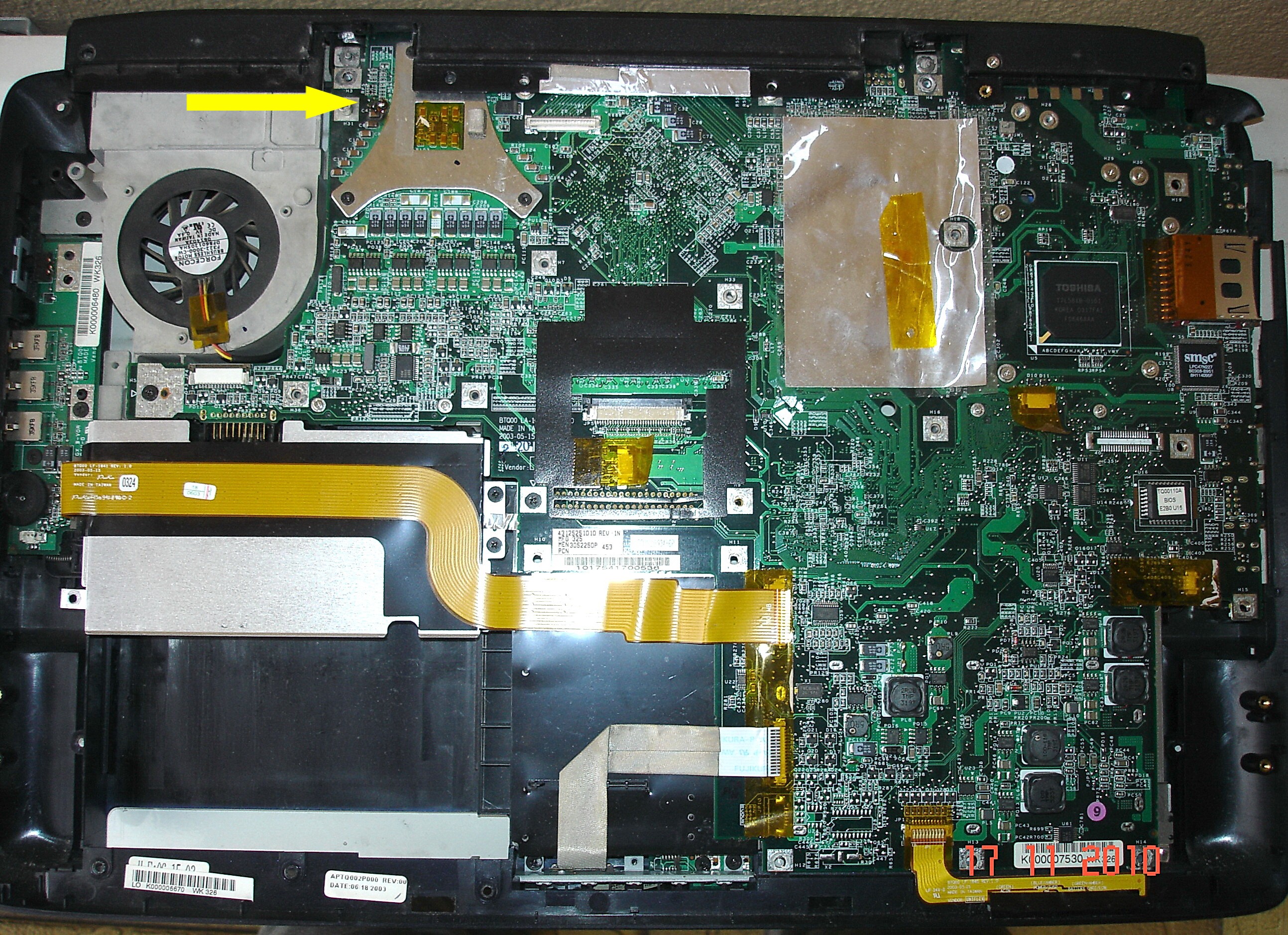 Toshiba Satellite P25-S477 - identyfikacja SMD - elektroda.pl