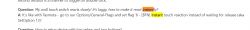 Text from FAQ about delayed reaction of touch switch.