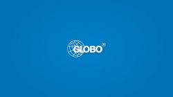 Logo „Globo” na niebieskim tle.