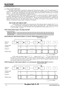 Diagram przedstawiający operację przesunięcia wyświetlacza w układzie NJU3426F.