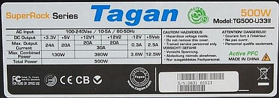 Tagan model: TG500-U33II uszkodzone elementy SMD Tagan model: TG500-U33II uszkodzone elementy SMD