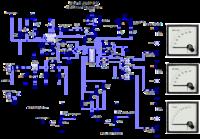 Zegar wykonany na woltomierzach
