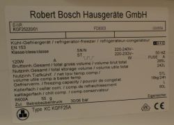 Bosch KGF25220 - Zbyt niska temperatura w komorze 0°C