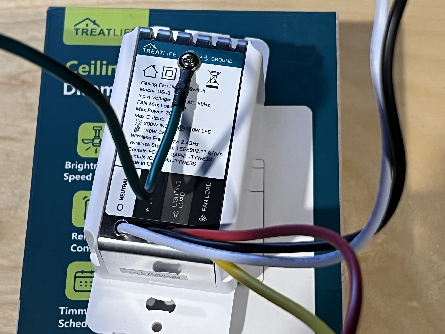 BK7231T Treatlife DS03 Fan/Light Dimmer Switch OTA Flash & Setup Guide