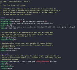 Getty Service Configuration for Serial Port in systemd Systemd configuration file for getty service on a serial port