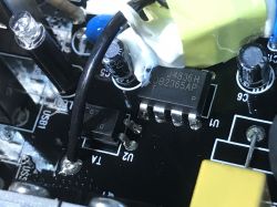 OB2365AP Integrated Circuit on PCB Close-up of OB2365AP integrated circuit on a printed circuit board.