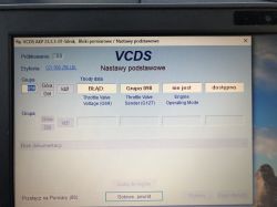 Kod dostępu do silnika VW Sharan 2.8 VR6 AAA w VCDS - Adaptacja przepustnicy