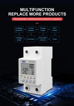TOMPD-63WIFI Automatic Circuit Breaker with Surge Protection Multifunction automatic circuit breaker with surge protection.