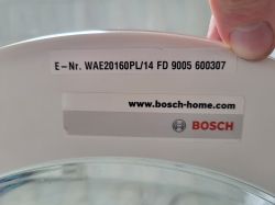 Bosch WAE20160PL - zatrzymuje się podczas prania, okopcony wkład - gdzie kupić?